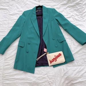 Zara Oversized Teal Blazer